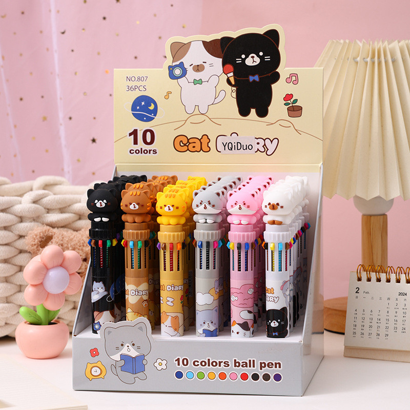 

VIRAL!! PULPEN GEL MEKANIK 10 WARNA TINTA BERBEDA MOTIF SULKY CUTIE CAT DAN KARTUN LAINNYA