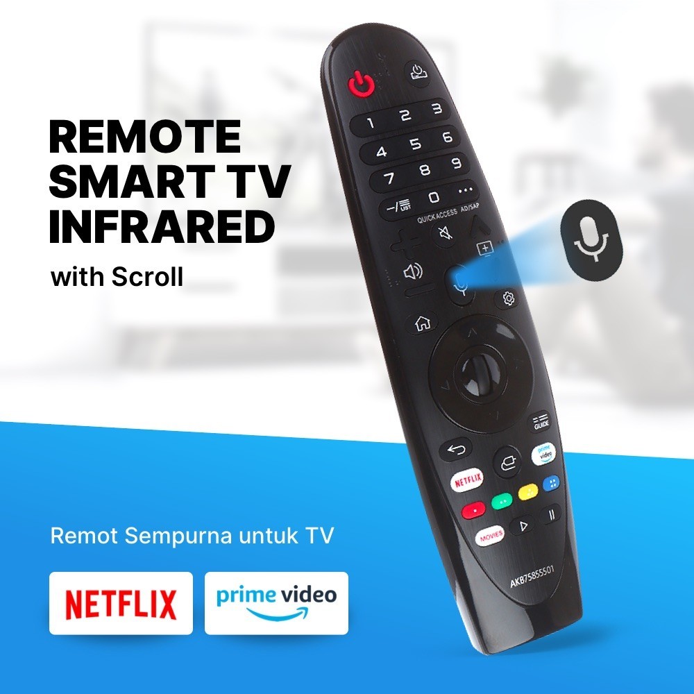 

- FreeSpace Remote TV LG Smart TV Infrared Netflix Button with Scroll - AKB75 -