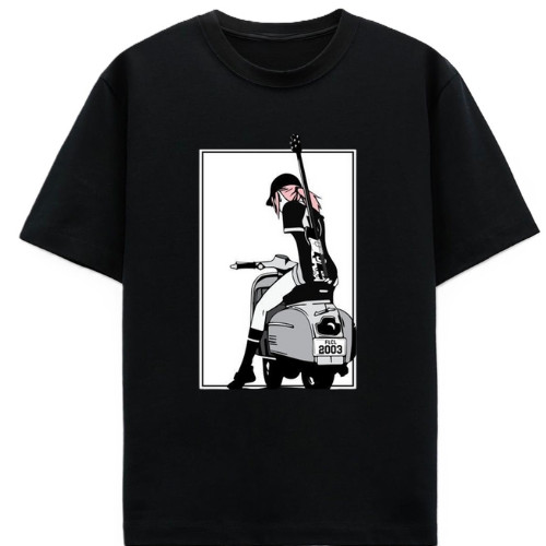 Kaos T-Shirt Pria Karakter Kaos Anime Girl Kaos Band Jepang Movie