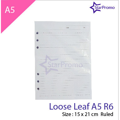 

Loose leaf A5 Ring 6 garis