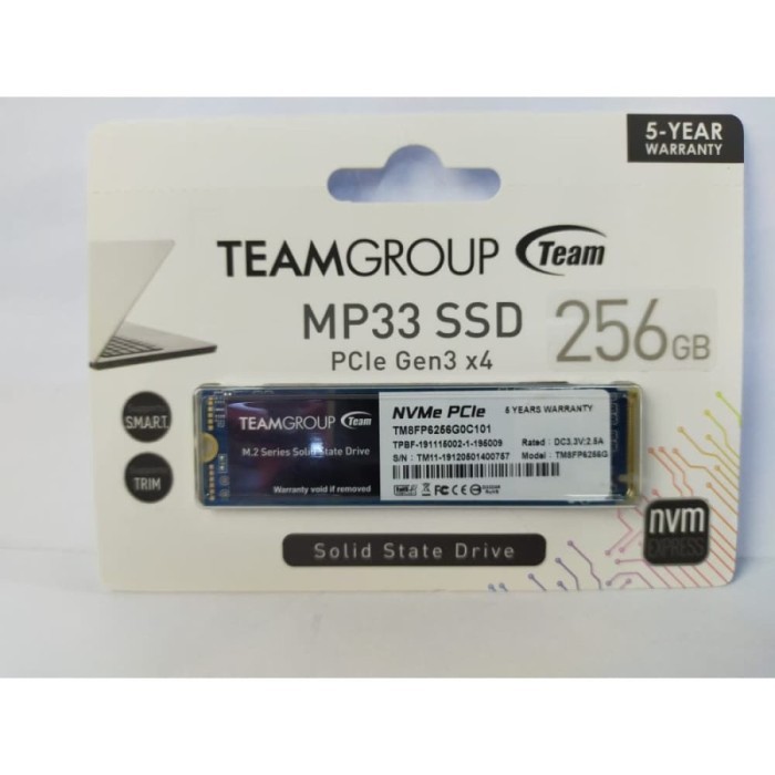 Team MP33 SSD NVMe 256GB M.2 / M2 256 GB PCIe