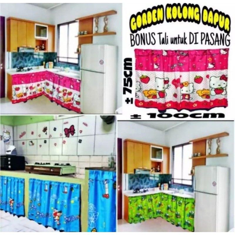GORDEN/TIRAI KOLONG MEJA DAPUR KOMPOR KARAKTER