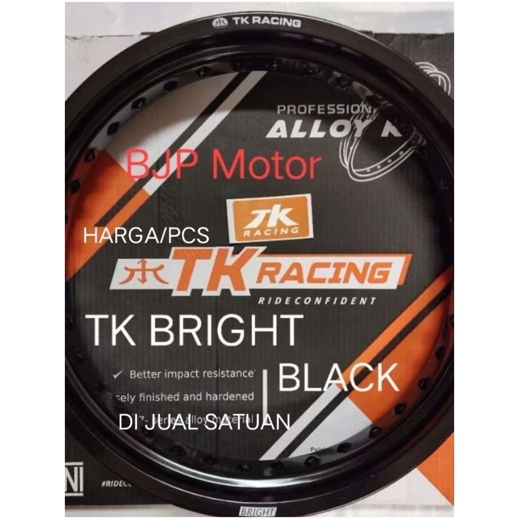 Velg TK Racing paketan Ring 21 dan 18 160 185 215 Black bright 36H