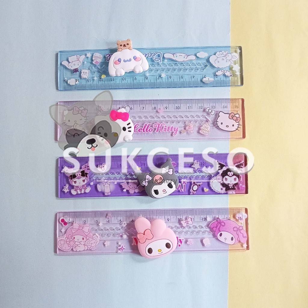 

Fancy Penggaris Motif Gambar Sanrio 15cm Zigzag Ruler 638 / Alat Ukur Plastik