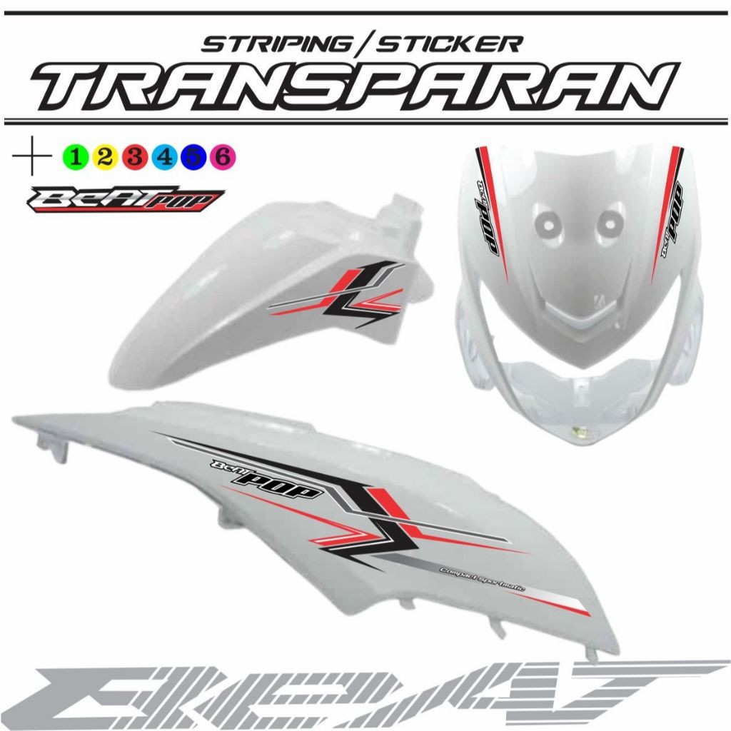 STRIPING MOTOR STIKER BEAT POP TRANSFARAN MOTOR BEAT POP STIKER MOTIF TERBARU KEREN BENING UV