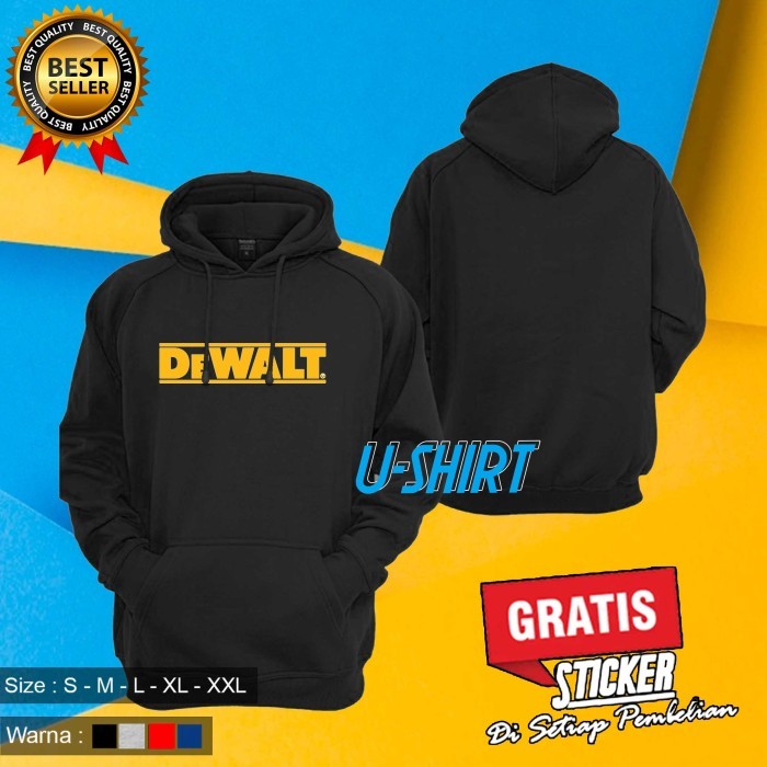 NEW JAKET SWEATER HOODIE DEWALT  Keren distro Pria Wanita USN