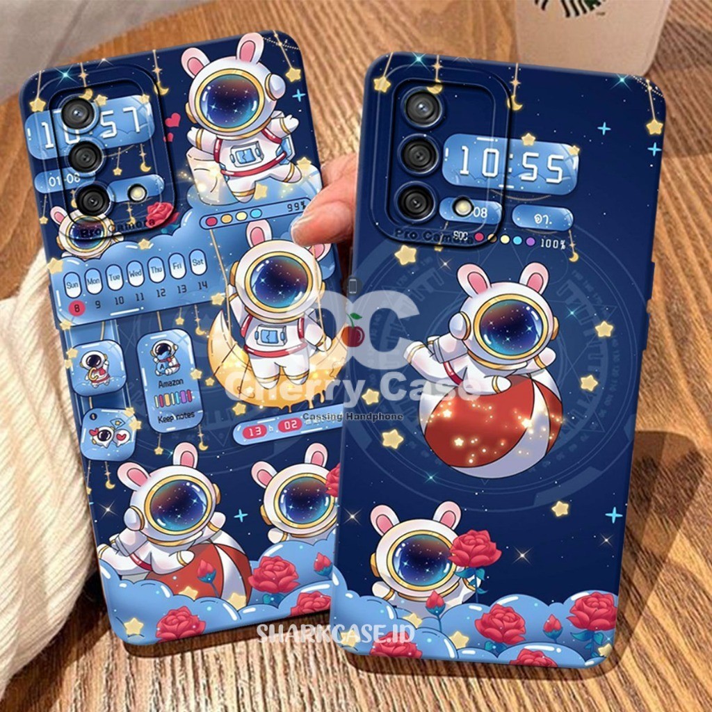 [CHERRY ACC] Softcase OPPO A74 4G A95 A36 A76 A96 A52 A72 A92 A33 A53 A32 Motif Astronot NASA Kekini