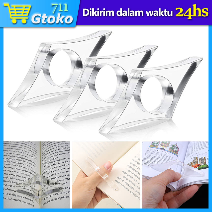 

Book Page Holder Wooden Thumb Book Holder Penyangga Halaman Buku Akrilik