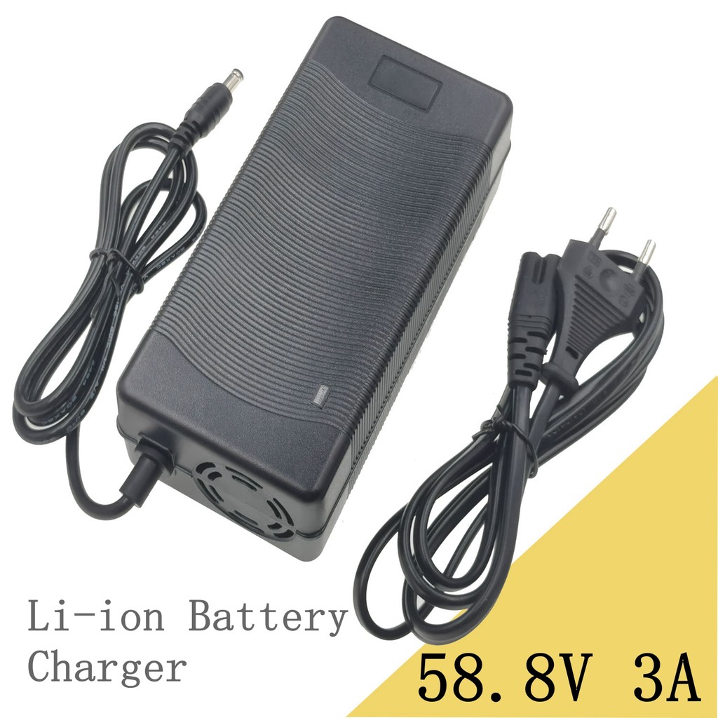58.8V 3A Battery Charger For 14S 18650 battery 50.4v 51.8v Li-ion Battery pack DC5525