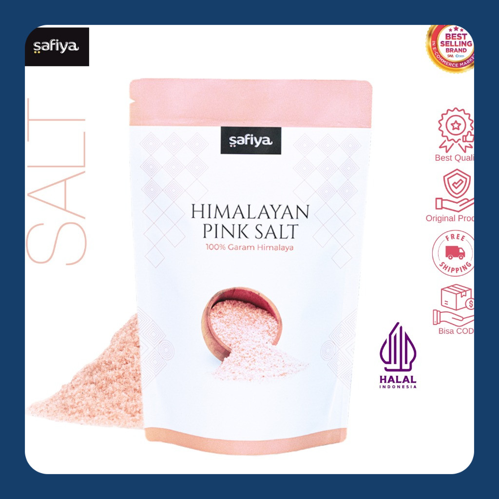 

Safiya Garam Himalaya 1 Kg Pink Himalayan Salt Original Premium