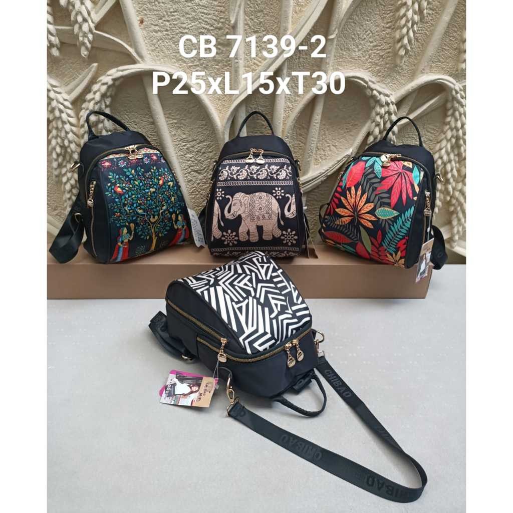 Tas Ransel ORI Wanita Chibao 7139-2 Motif