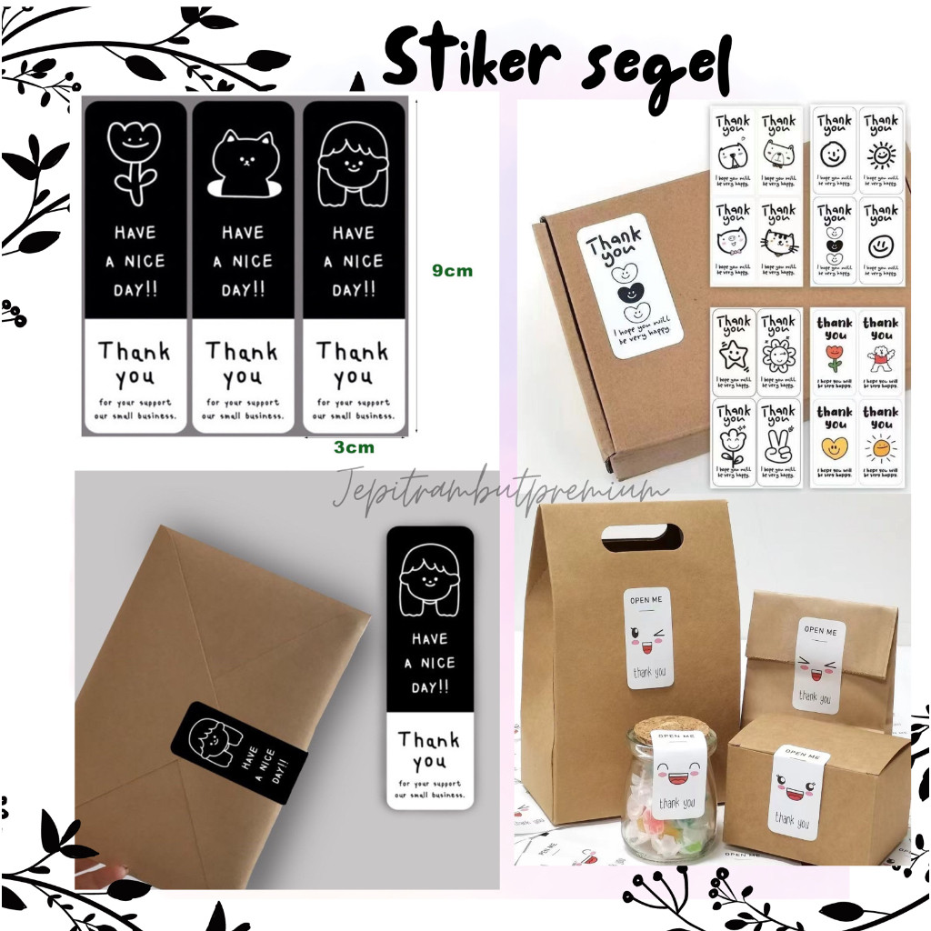 

Stiker seal Label Thank You Hope You Happ/ stiker segel kotak