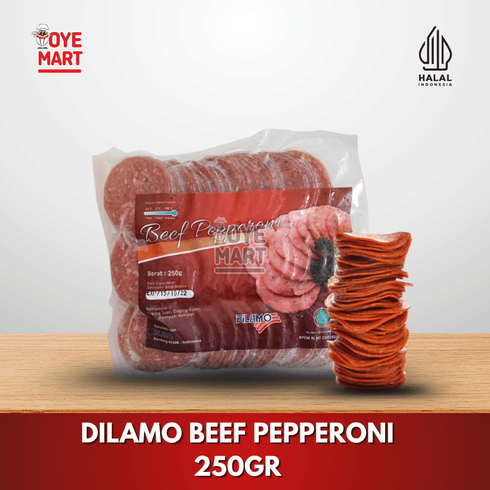 

DILAMO BEEF PEPPERONI 250GR KUALITAS PREMIUM
