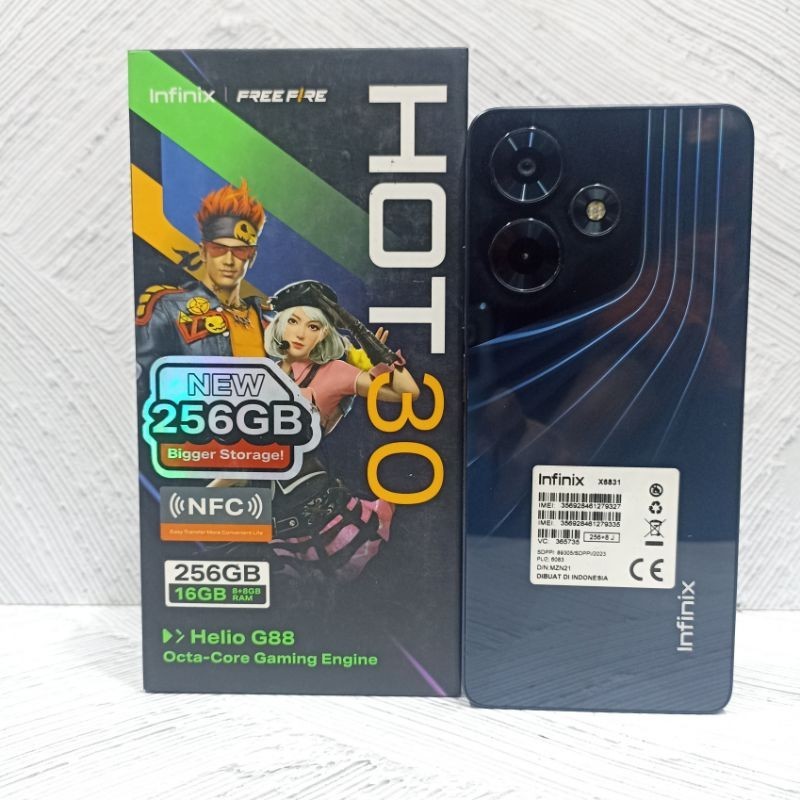 Infinix Hot 30 NFC 8/256 + 8/128 GB Handphone Second Bekas Fullset