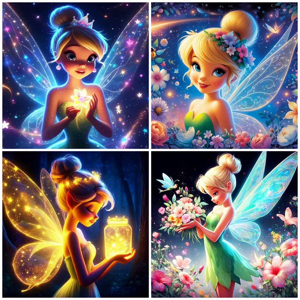

Disney Cartoon Oil Painting By Numbers Tinker Bell DIY Drawing By Numbers Acrylic Paint On Canvas Digital Painting Home Decor