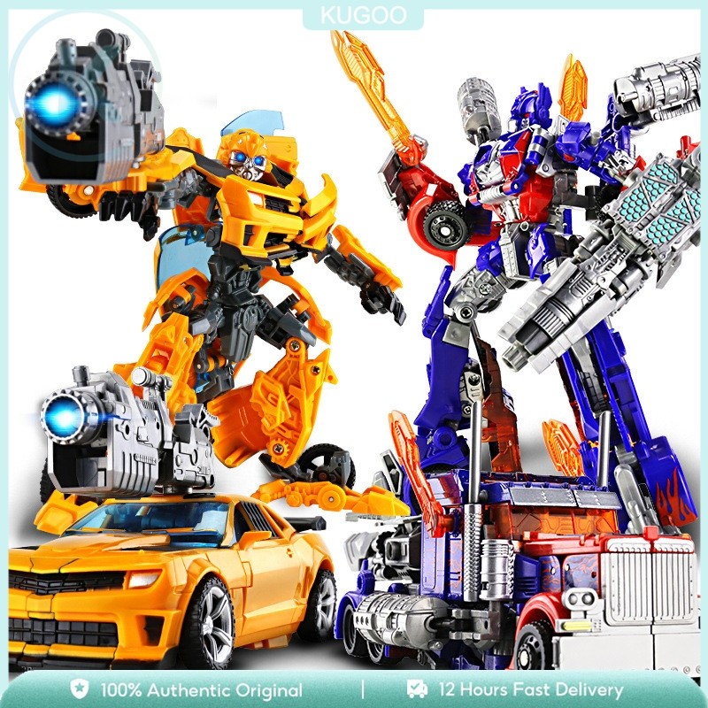 KUGOO Robot Transformer Optimus Primer Bisa berubah jadi mobil Mainan Robot Transformers Deformation
