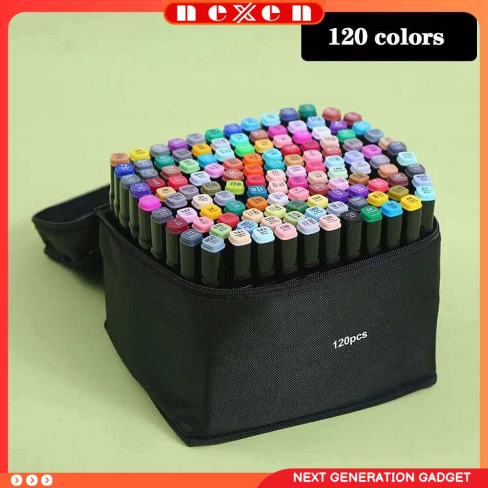 

Spidol Dual Side Fine Art Brush Art Marker Set 120 Warna - CY-006