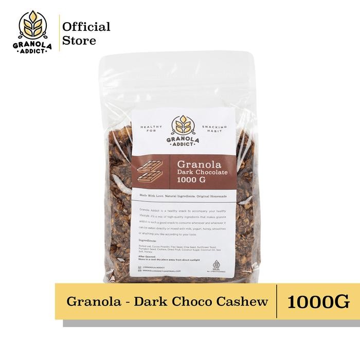 

[Best Seller] Granola Addict - Granola 1000G (1KG) - Dark Choco Chasew