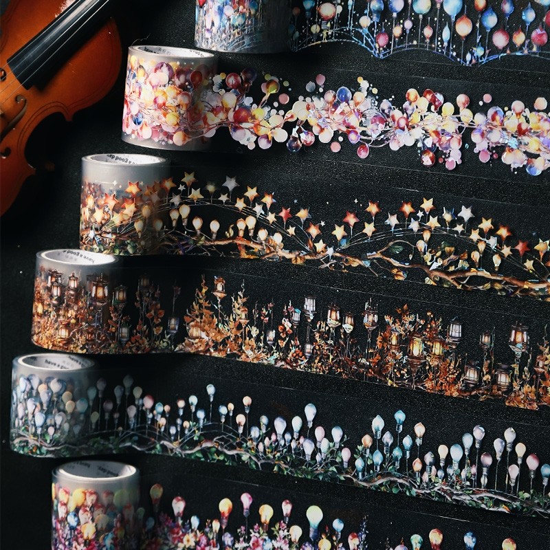 

40mm*2m 1pc PET Tape Stickers Creativity Scrapbooking Hand Account Adhesive hand made Diy Junk Journal Craft Supplies