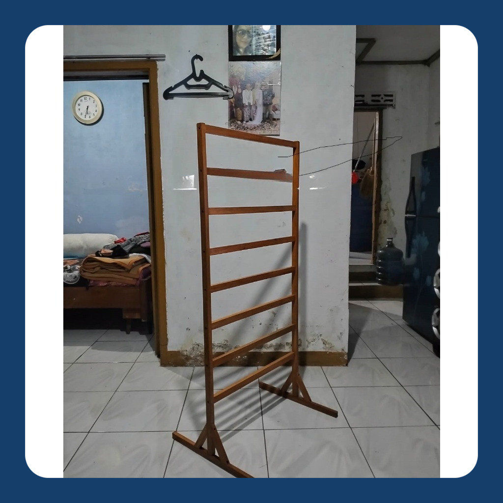 ladder hanger tangga kayu  gantungan kerudung pasmina , hanger gantungan kayu sejadah mukena , ladde