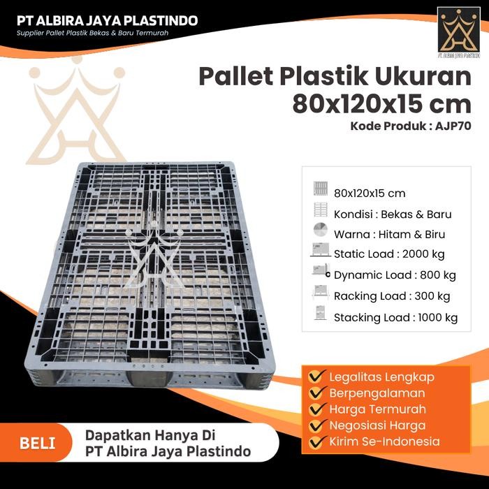 

Pallet Plastik Ukuran 80x120x15 cm