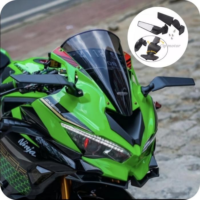 Spion Winglet Moto Gp Motor Ninja R25 CBR250RR GSX R15 CBR 150 Sepasang 2pc - Not Specified
