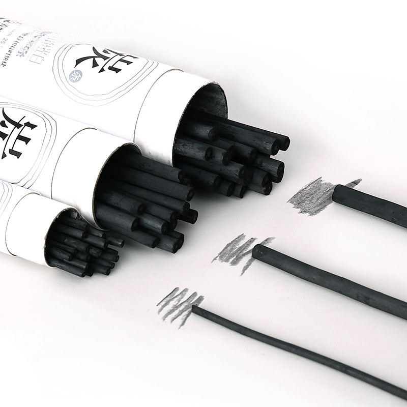 

25PCS Vine Charcoal Sticks, Willow Professional Sketch Drawing Charcoal Bars Set 2-4/5-7mm/7-9 MM Dia Thging for Artist