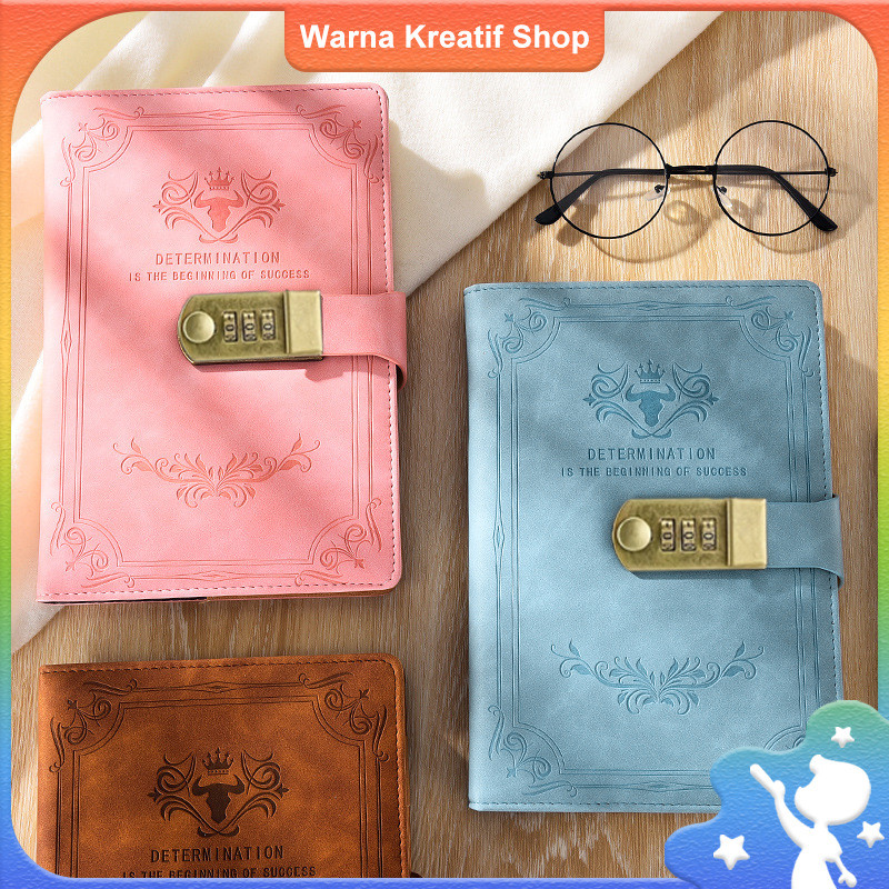 

Notebook A5 Kantor Premium Buku Harian PU Kulit Sintetis dengan Gembok Sandi Halaman Lepas