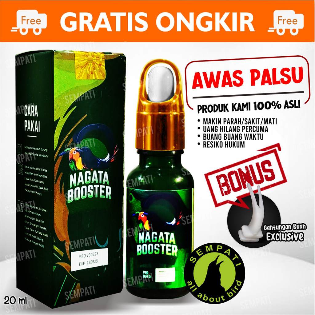 SEMPATI Nagata Booster Vitamin Burung Murai Lovebird Kacer Kenari Cucak Ciblek Obat Atasi Burung Mab