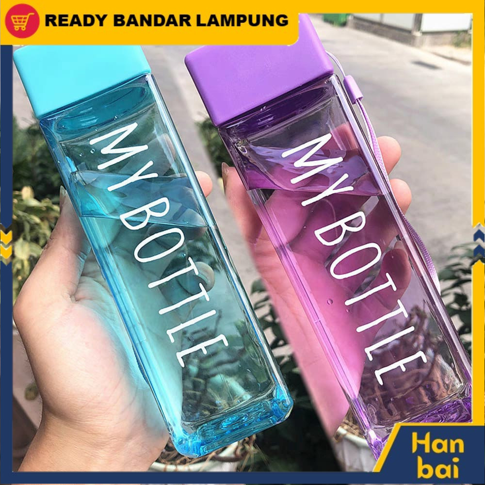 BOTOL MINUM MY BOTTLE KOTAK 500 ML/BOTOL PLASTIK BENING 500 ML