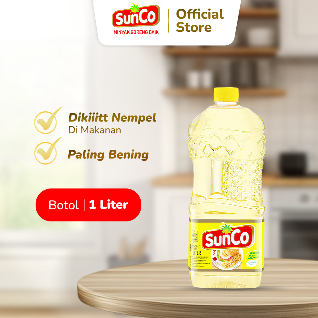 

Sunco Minyak Goreng Botol 1L Paling Bening Krispi