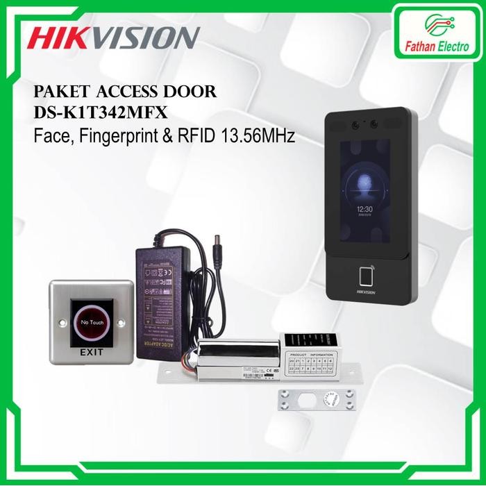 

Paket Access Control Face Hikvision DS-K1T342MFX - Pintu Kaca