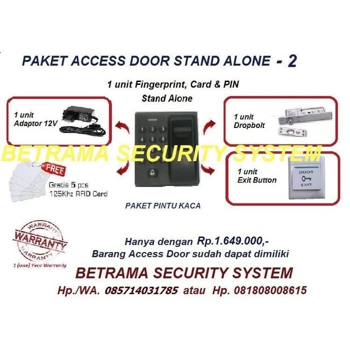 

Access Door with Fingerprint untuk Pintu Kaca