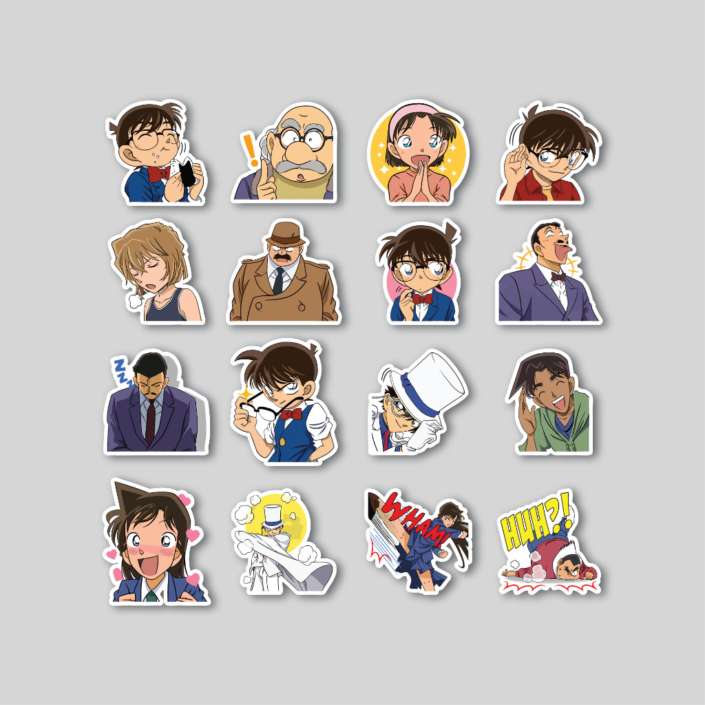 

STICKER PACK DETECTIVE CONAN | STIKER TUMBLER LAPTOP | STIKER KOPER HELM KEKINIAN