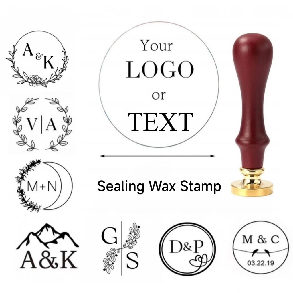 

Logo Customized Initial Letters Personalized Sealing Wax Stamp for Wedding Invitation Card Anniversary DIY Gift Wrapping Decor
