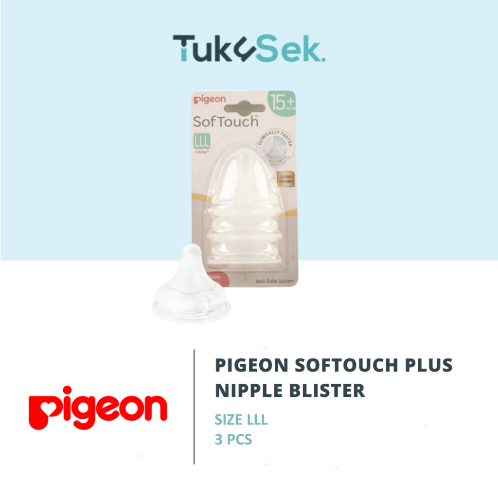PIGEON SOFTOUCH PLUS NIPPLE 3PCS BLISTER LLL
