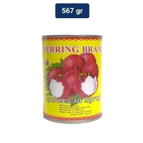 

[Best Seller] Lychee Kaleng Herring Brand / Lychees In Syrup / Buah Leci kaleng /PCS