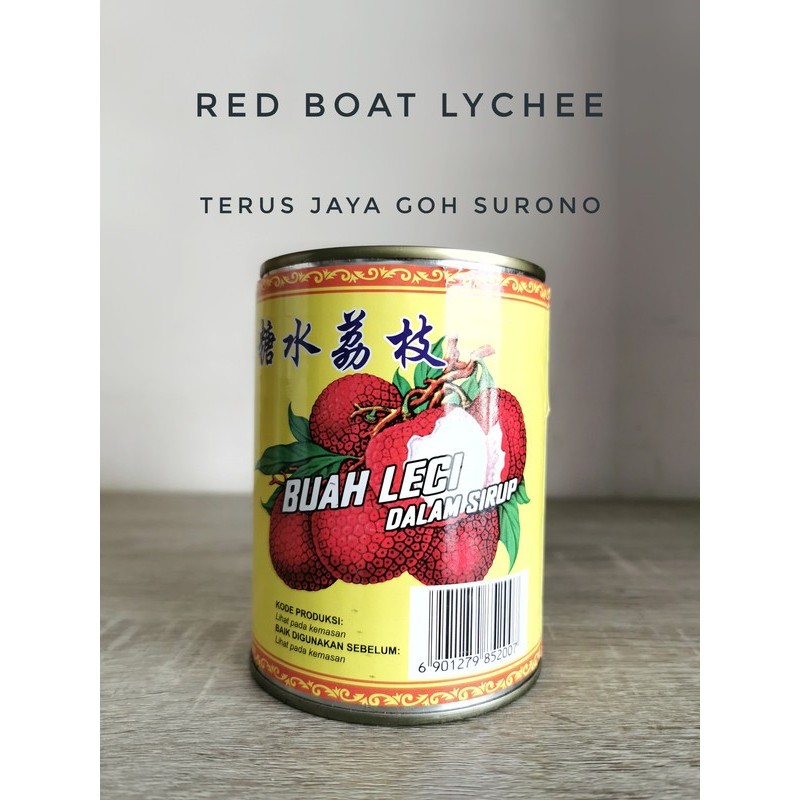 

New Arrival Red Boat Lychee Canned in Syrup -- Buah Leci Kaleng