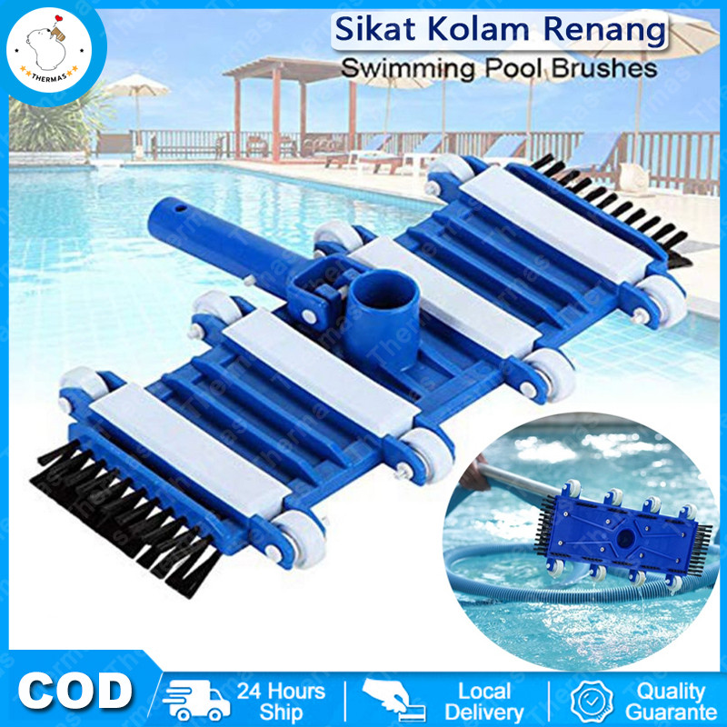 Alat Pembersih Kolam Renang Kepala Vakum 8 Roda Sikat Bawah Sikat Samping Sikat Samping Kolam Renang