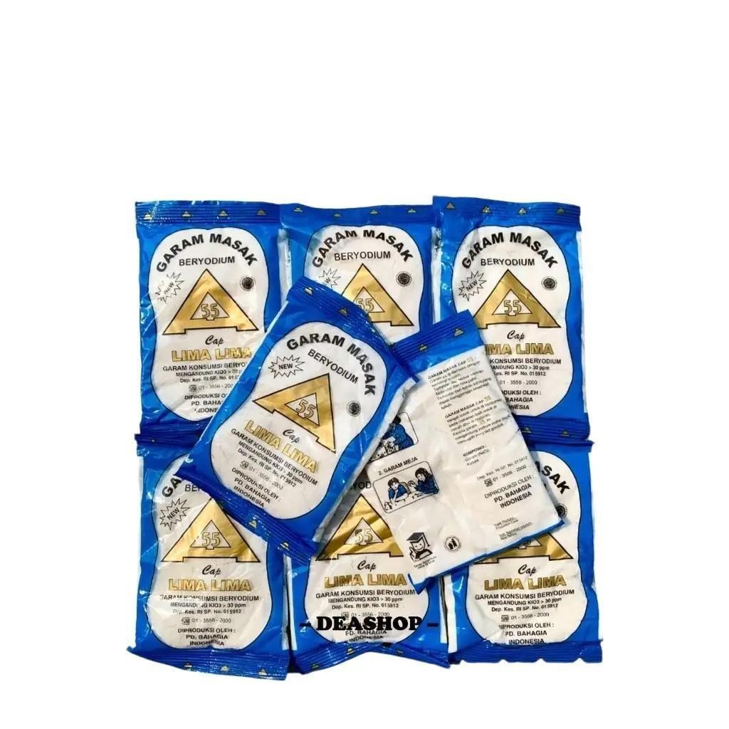 

GARAM DAPUR BERYODIUM CAP LIMA LIMA - GARAM MASAK HALUS BERSIH BUMBU DAPUR