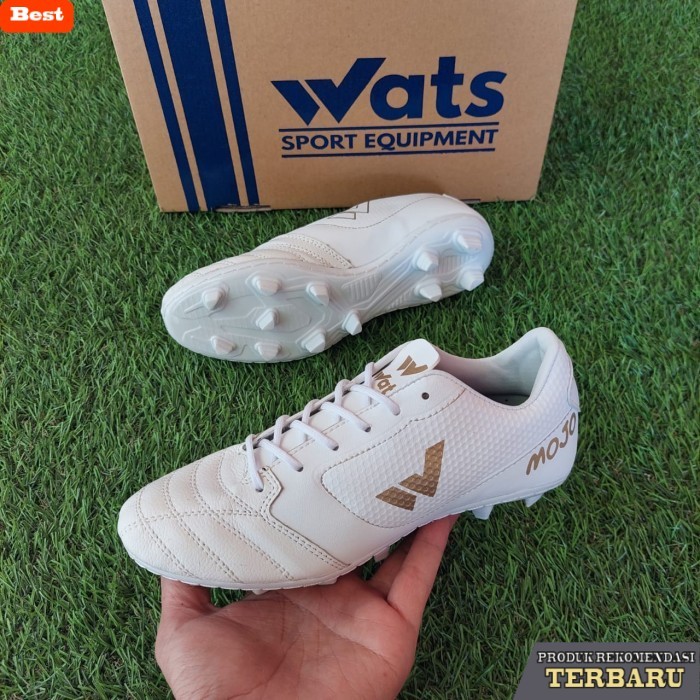 rekomendasi sepatu bola untuk kaki lebar COD Sepatu Bola Anak Kulit Wats Mojo Original Sol Jahit Mut
