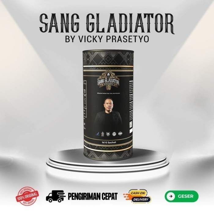 

[Lv4] Kopi Sang Gladiator by Vicky Prasetyo kopi kuat pria di indomaret 1 box isi 6 sachet - sang gladiator coffee Original