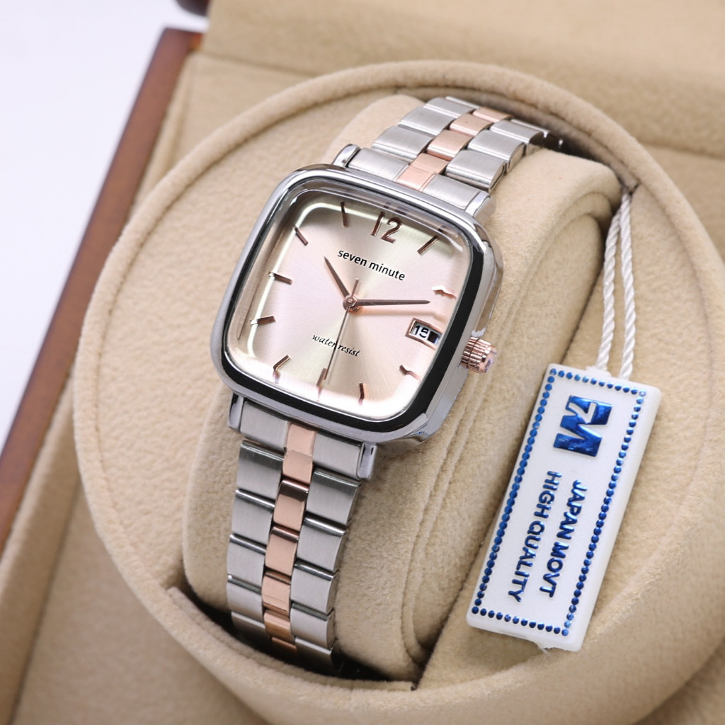 JAM TANGAN SEVEN MINUTE  M707 Jam tangan wanita original seven minute  cewek rantai tanggal analog