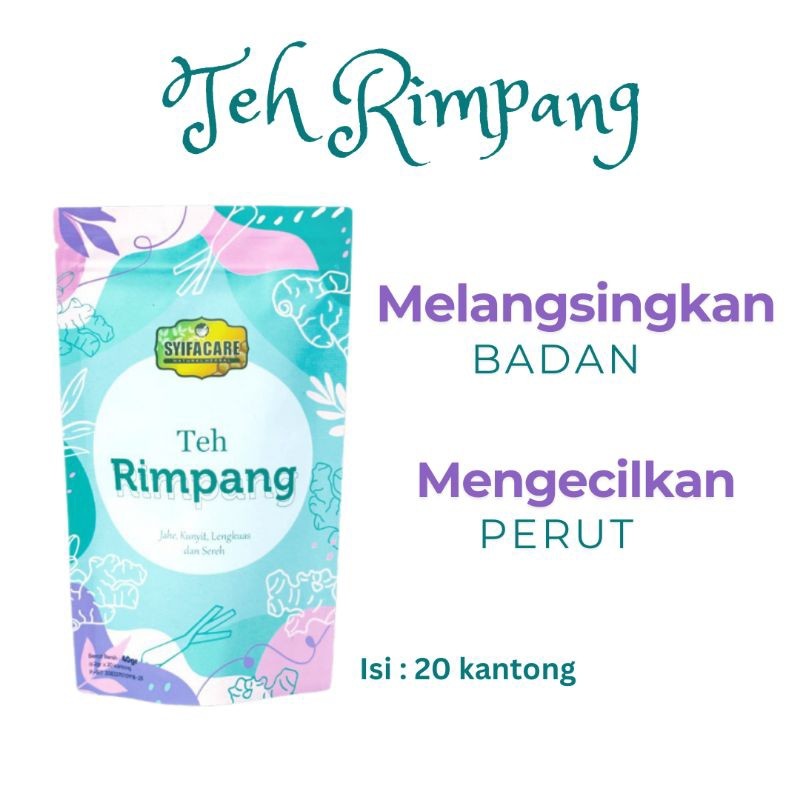 

Teh Rimpang Syifacare Teh Celup Pelangsing Pengecil Perut 100% Bahan Alami Herbal Original