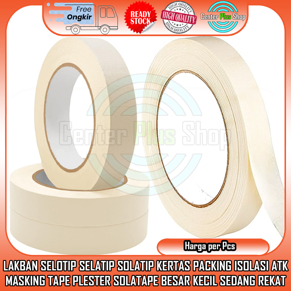 

Rolltape Selotipe Masking Tape Tempel ATK Lem Lim Besar Kecil FRZ Sedang Roll Rol Gulung Lakban Selotip Selatip Solatip Kertas Ducttape Perekat Plekat Rekat Lengket Packing Isolasi Plester Solatape Double Solasi Selotip Robek Krep Selasiban Solasiban