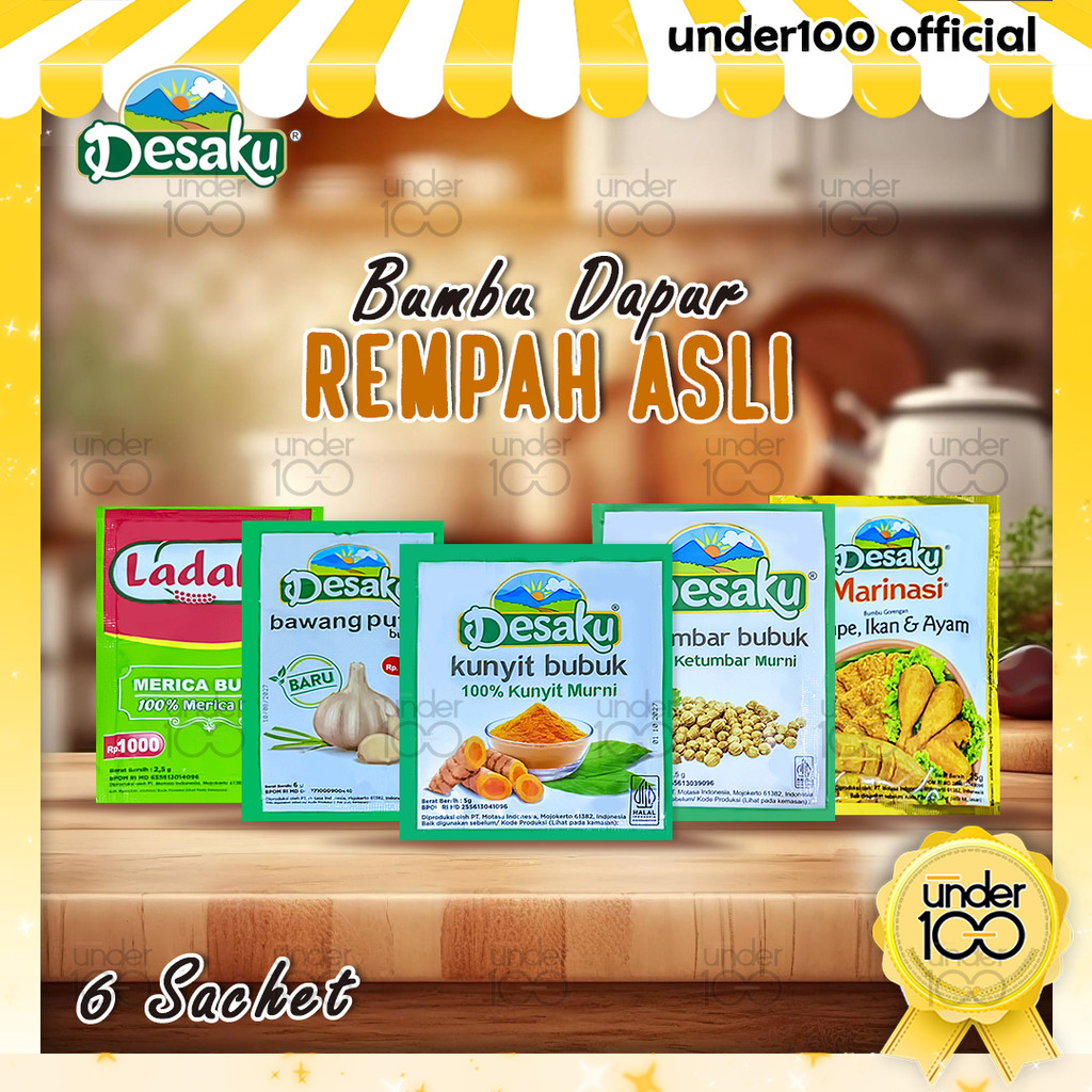 

❤ Under100 ❤ Desaku Bumbu Dapur | Kunyit Bubuk | Bawang Putih Bubuk | Ketumbar Bubuk | Marinasi Bumbu Gorengan | Ladaku Merica Bubuk | HALAL BPOM