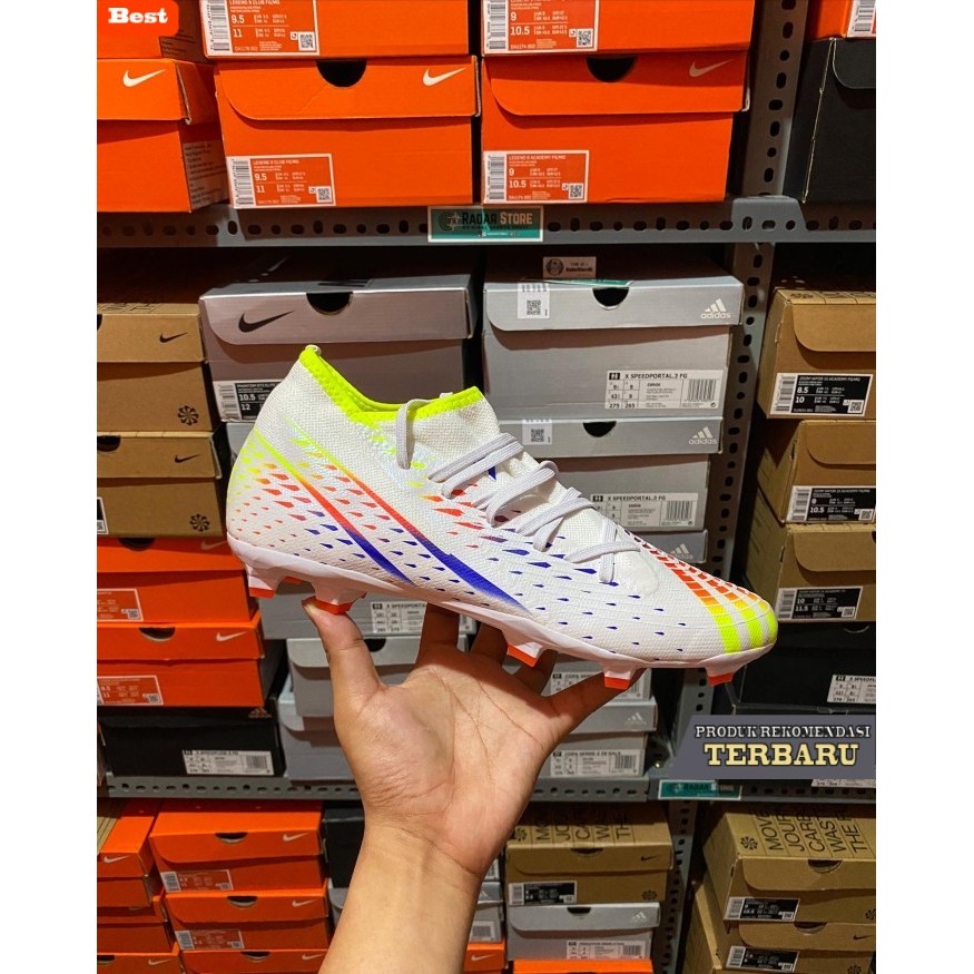 rekomendasi sepatu bola untuk kaki lebar Sepatu Bola Adidas Predator Edge.3 FG White GW1002 Original