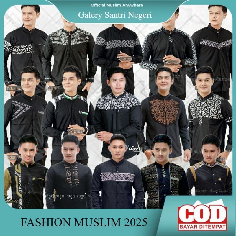Baju Koko Azzahir Koko Syubbanul Muslimin Baju Koko Hadroh Pakaian Muslim Pria Kemeja koko Sragam Ha