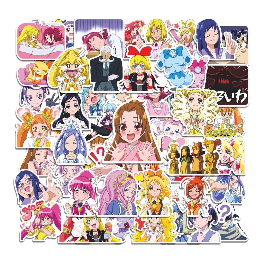 

COD 50 Pcs Stiker Pretty Cure Anime Lucu Anti Air Untuk Dekorasi Notebook Sepeda Skateboard Handphone DIY