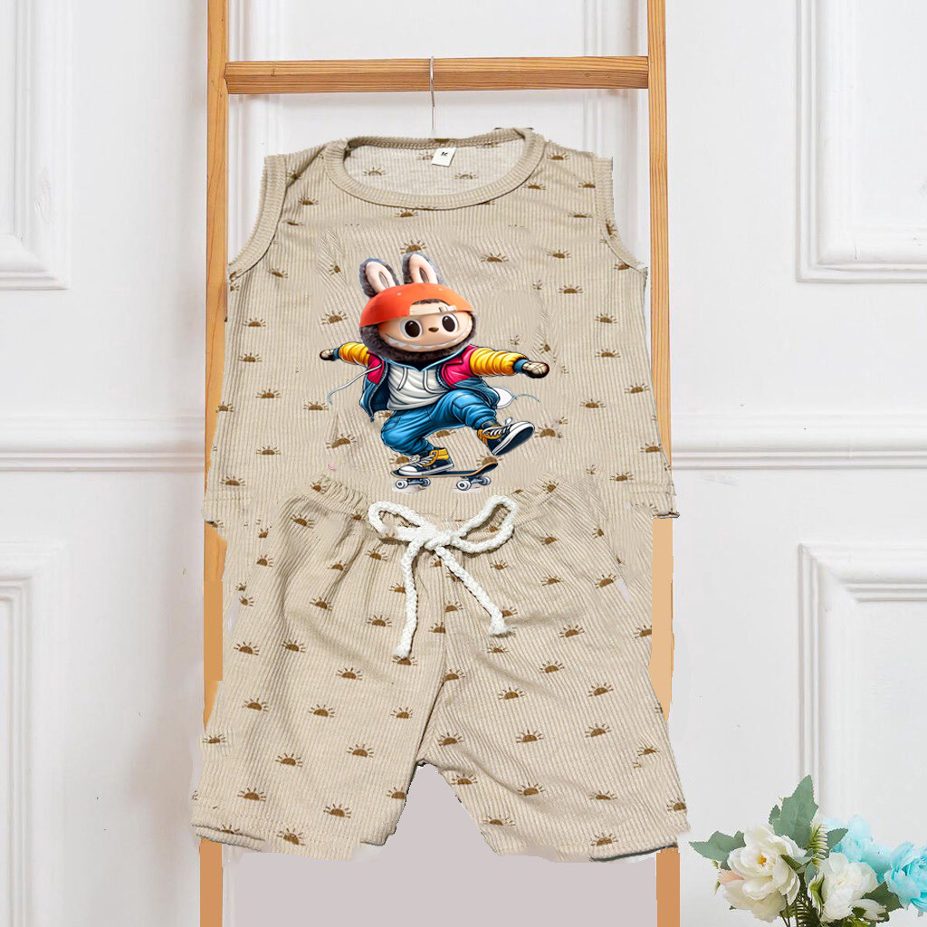 ZASKIYA - SINGLET ANAK MILANO MOTIF TERBARU / SETELAN SINGLET ANAK MILANO DTF